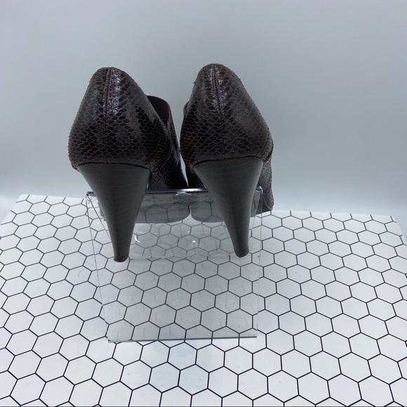 Madison Brown snake skin pattern heels - Picture 4 of 5